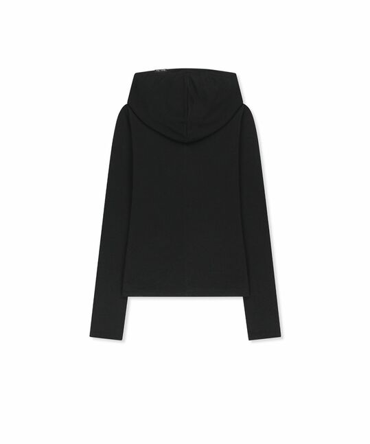 DOUBLE LAYER BUTTON HOOD TOP