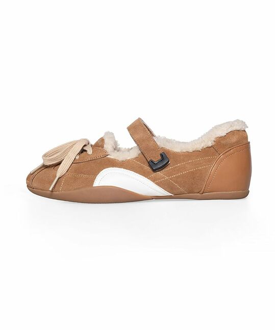 SPORTY SHEARLING MARY JANE SNEAKERS