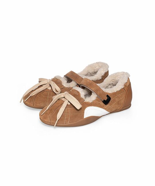 SPORTY SHEARLING MARY JANE SNEAKERS