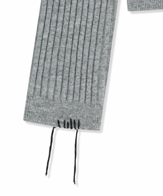 HAND STITCH SLIM FIT KNIT ZIP UP