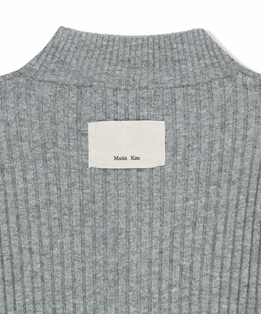 HAND STITCH SLIM FIT KNIT ZIP UP