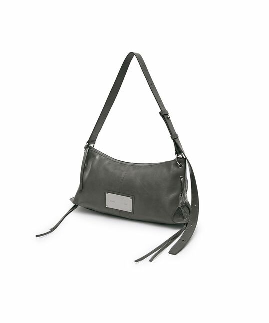 EYELET SHIRRING SHOULDER BAG
