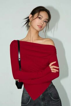 Neva hu | Off-Shoulder Ruched Top