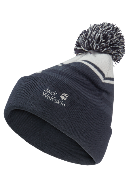 STRIPY POMPOM BEANIE K