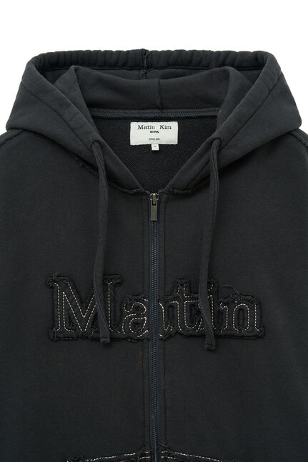 RAW CUT APPLIQUE HOODY ZIP UP