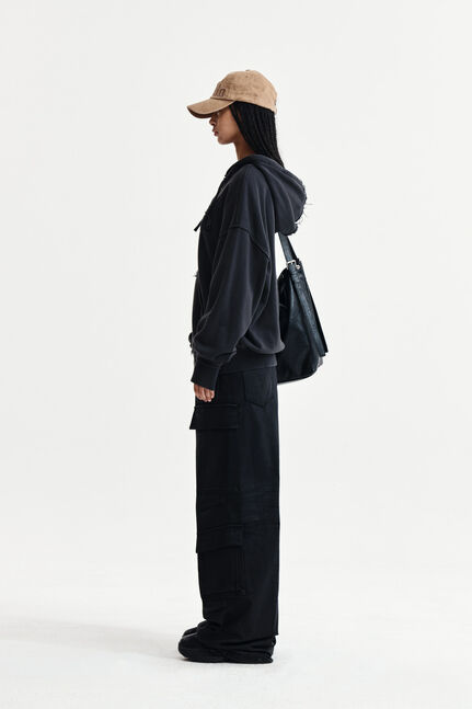 RAW CUT APPLIQUE HOODY ZIP UP