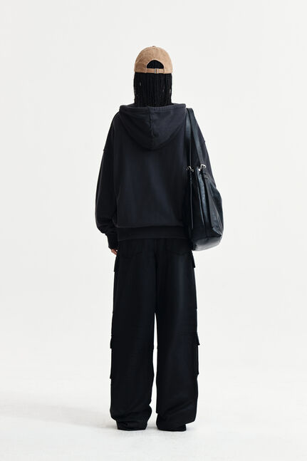 RAW CUT APPLIQUE HOODY ZIP UP