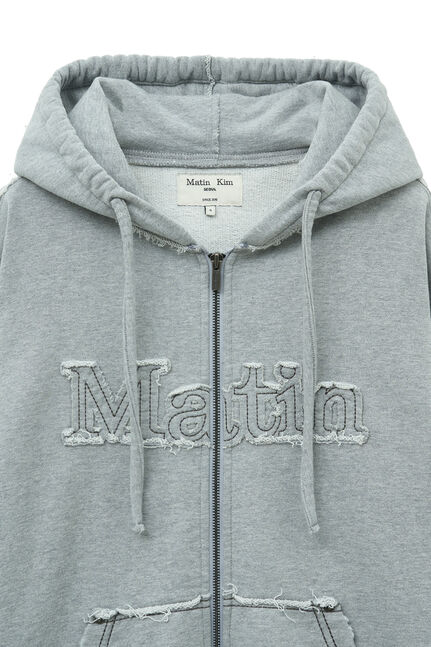 RAW CUT APPLIQUE HOODY ZIP UP
