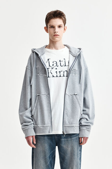 RAW CUT APPLIQUE HOODY ZIP UP