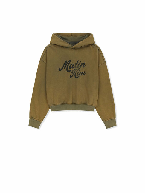 WASHED CALLIGRAPHY LOGO HOODY TOP