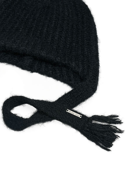 TASSEL TIE KNIT BEANIE