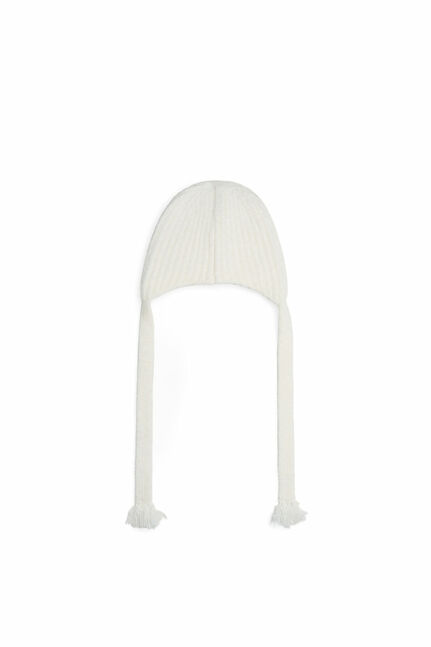 TASSEL TIE KNIT BEANIE