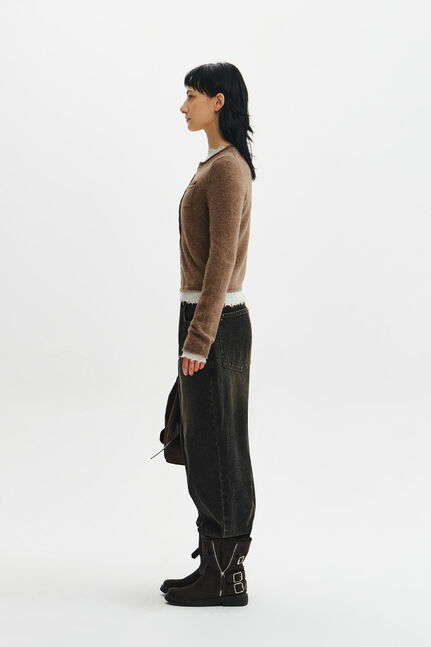 NEP YARN MINI POCKET KNIT CARDIGAN