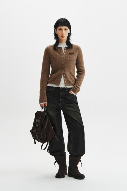 NEP YARN MINI POCKET KNIT CARDIGAN