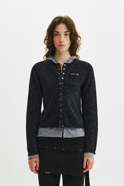NEP YARN MINI POCKET KNIT CARDIGAN