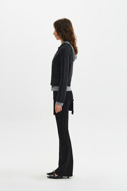 NEP YARN MINI POCKET KNIT CARDIGAN