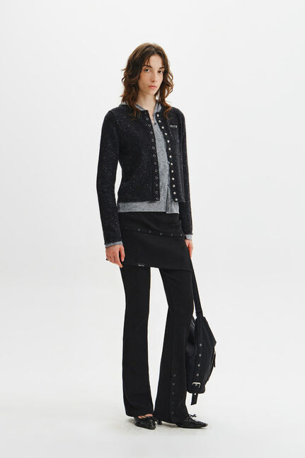 NEP YARN MINI POCKET KNIT CARDIGAN
