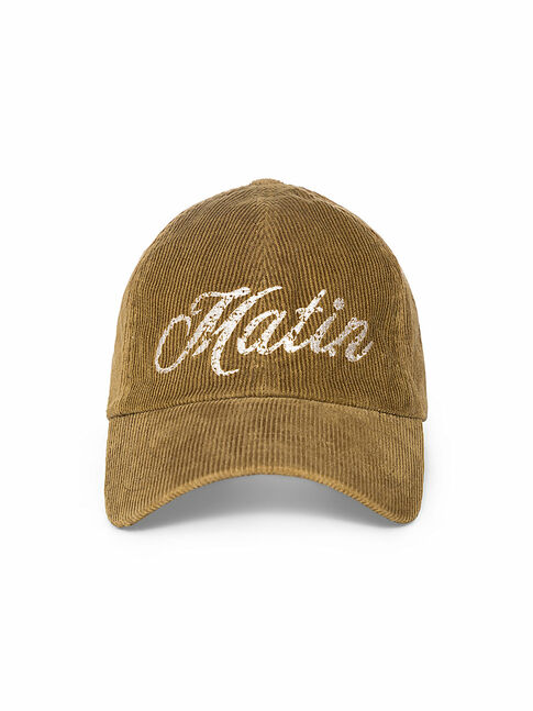 MATIN CRACKED SCRIPT CORDUROY BALL CAP