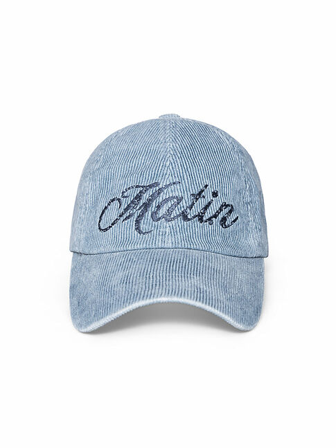 MATIN CRACKED SCRIPT CORDUROY BALL CAP