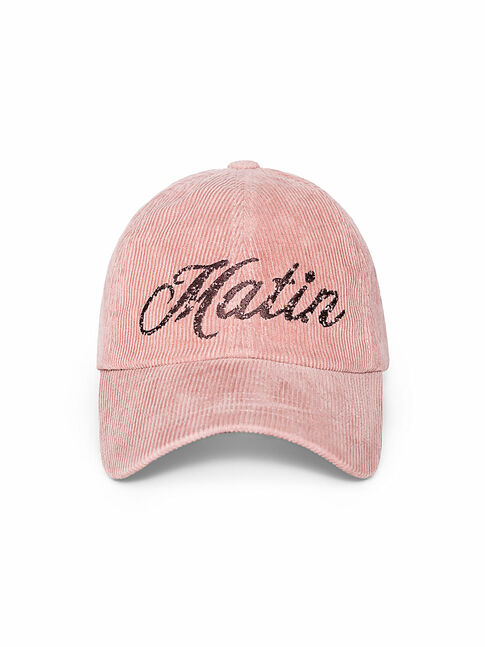 MATIN CRACKED SCRIPT CORDUROY BALL CAP