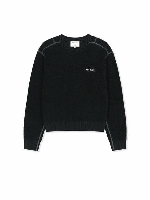 BOUCLE TEXTURE KNIT PULLOVER