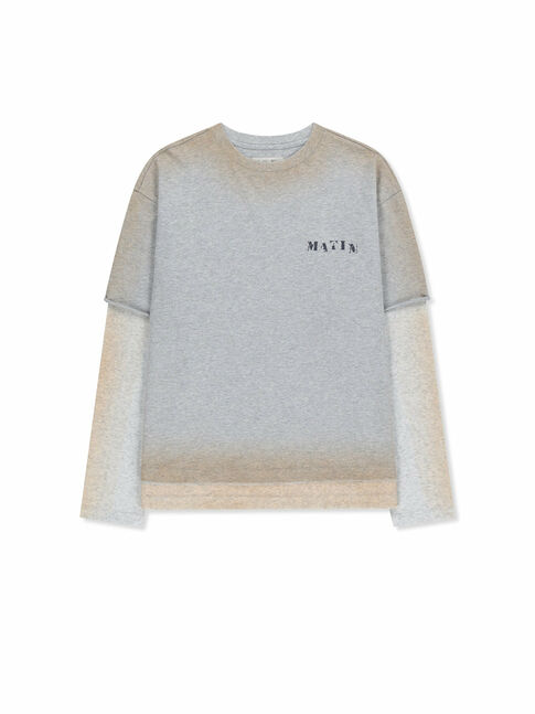 DUST WASHED LOGO LAYERED TOP