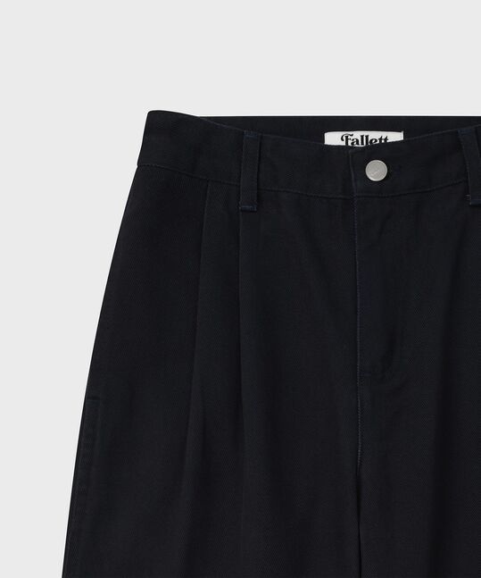 Two-Tuck Cotton Pants