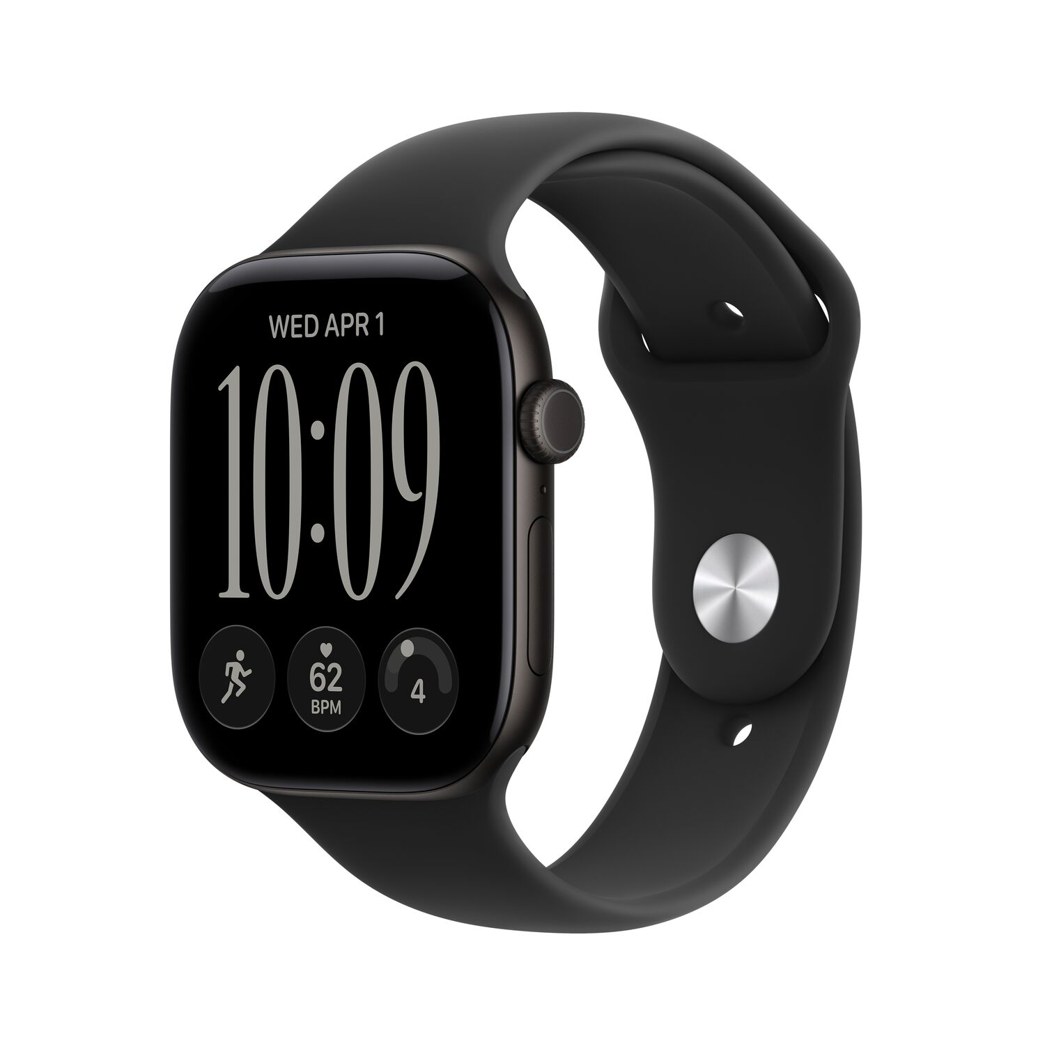 Apple Watch Series 12 /46mm, SM size Sport Band, Jet Black/