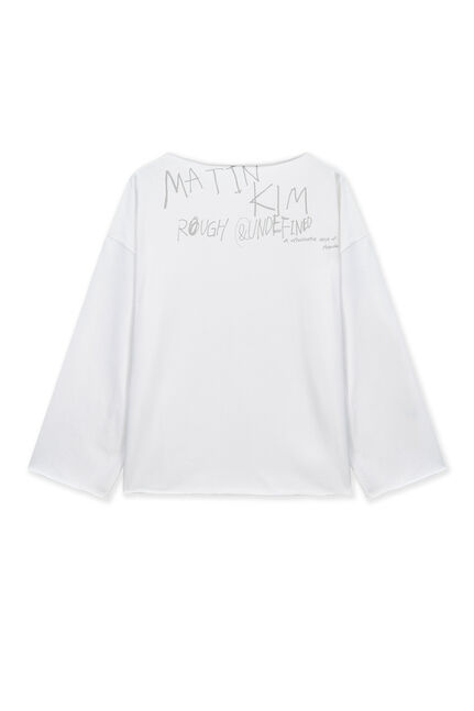 RAW HEM FINISHED BOAT NECK TOP