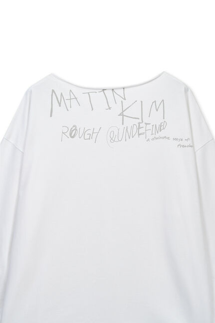 RAW HEM FINISHED BOAT NECK TOP