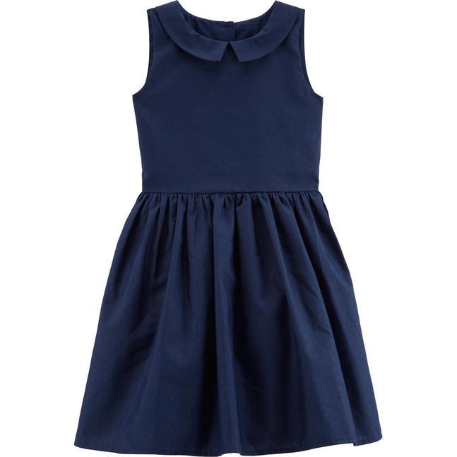 sachin and babi light blue dress Solid Color Collared Long-sleeved Casual Pleated Knit Mini Dress – roschic main image 0