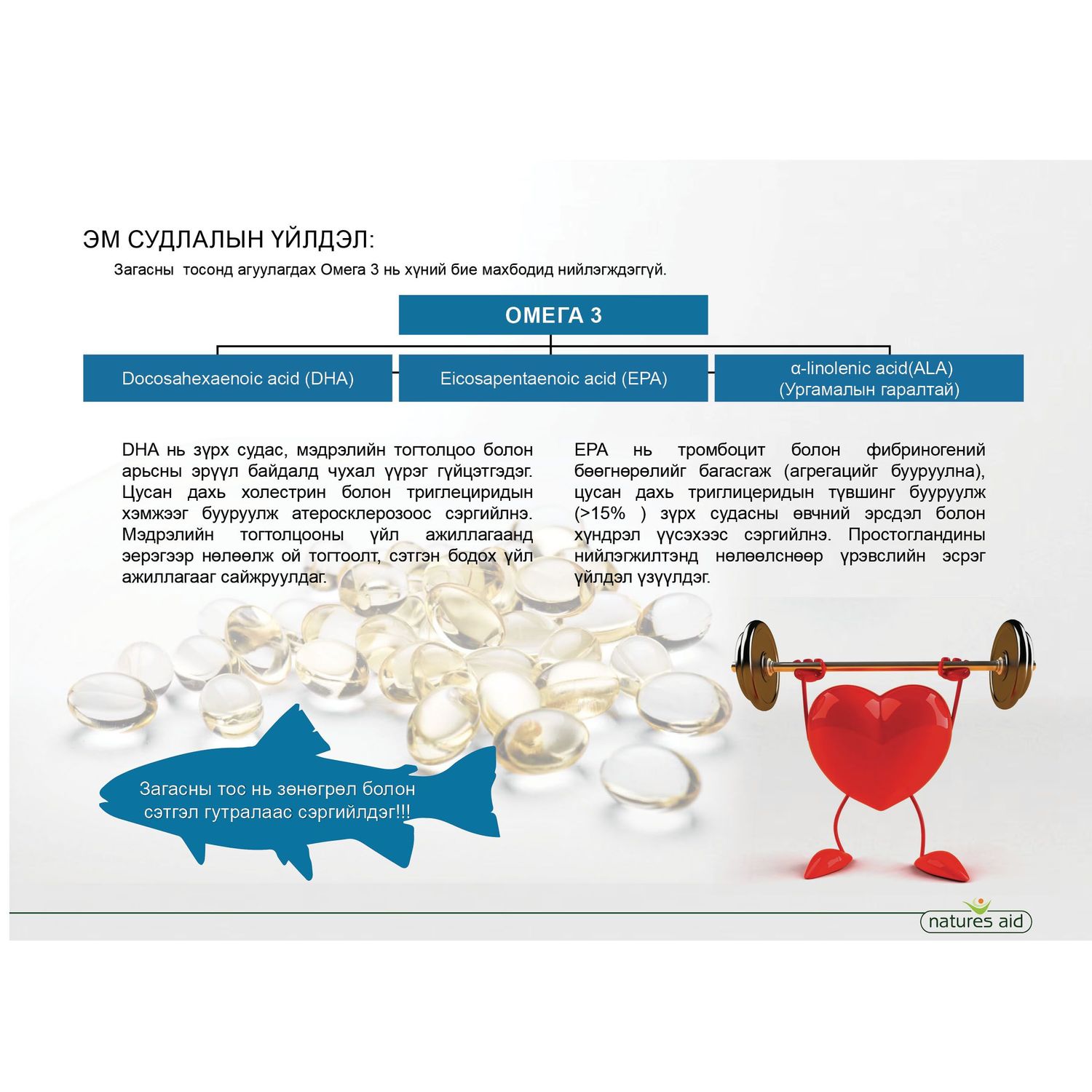 NATURE AID Fish Oil 1000mg 90s