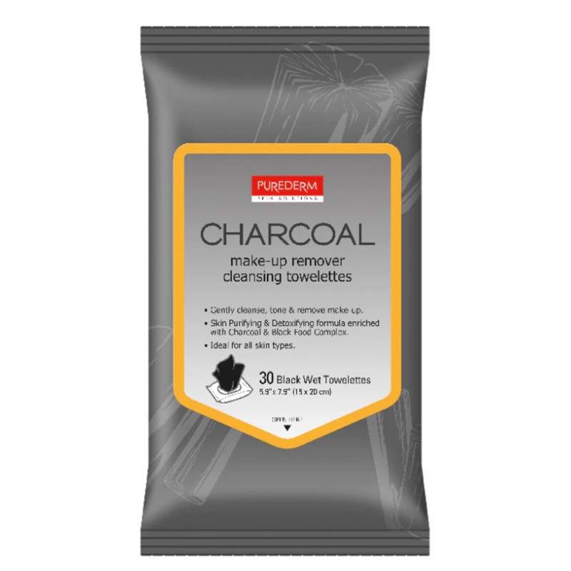 PUREDERM Будаг арилгагч сальфетка 30ш Хар нүүрстэй