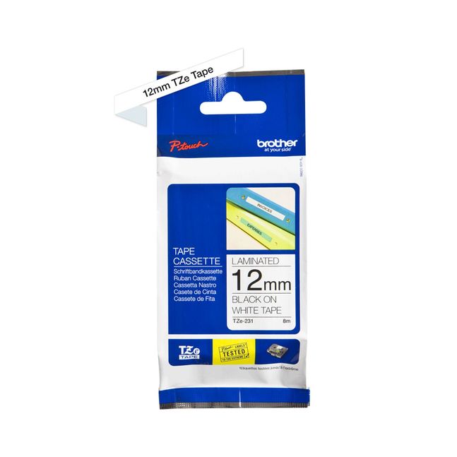 Brother шошго хэвлэгч цаас tze-231 /Black on White 12mm/