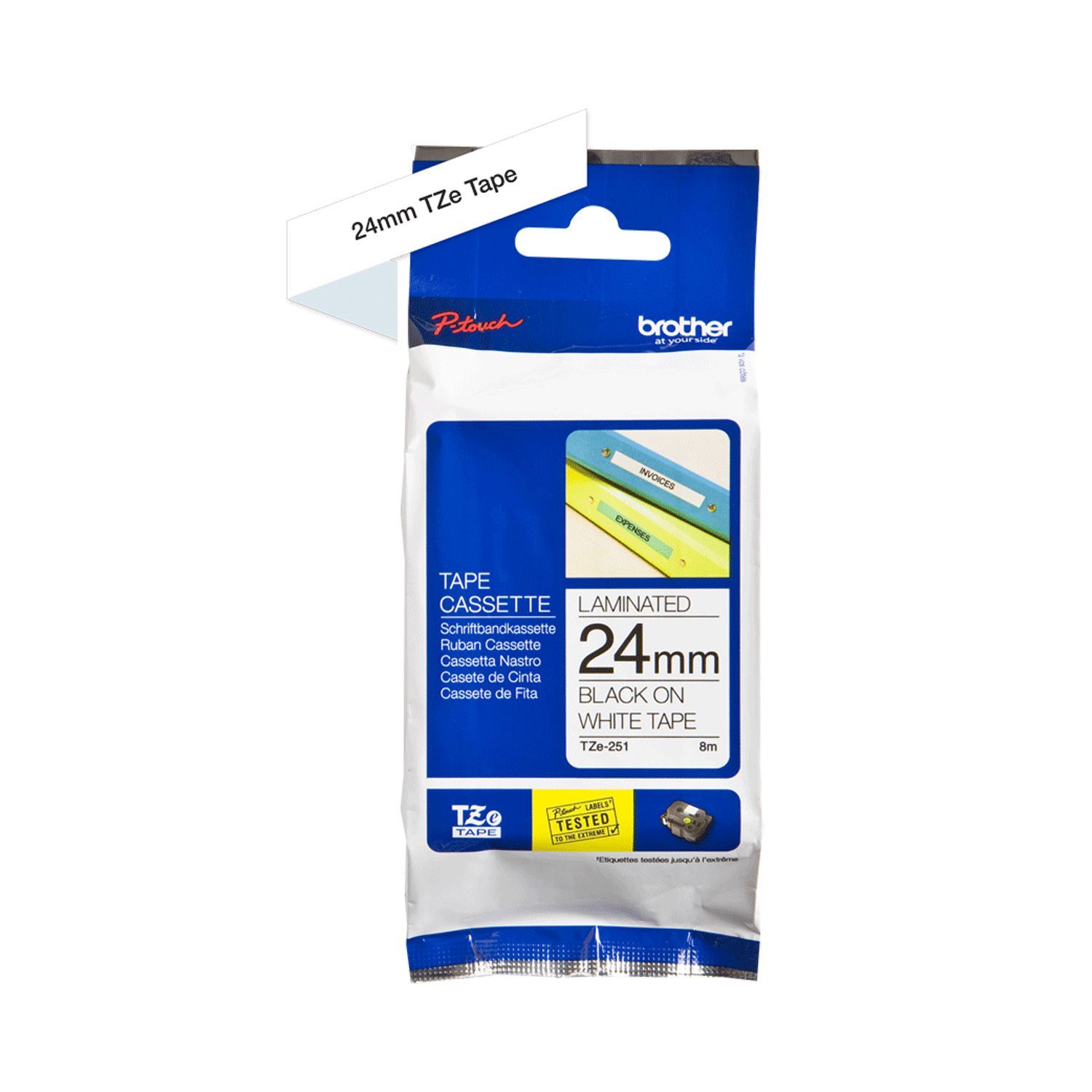 Brother шошго хэвлэгч цаас tze-251 /Black on White 24mm/