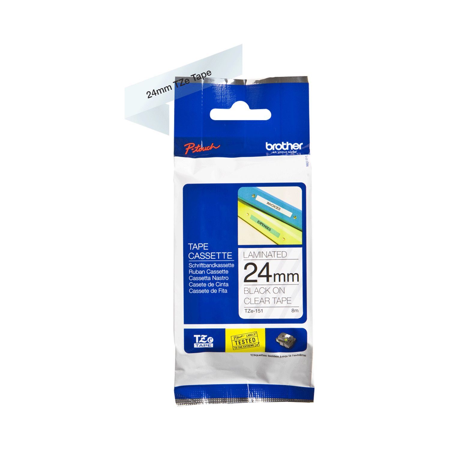 Brother шошго хэвлэгч цаас tze-151 /Black on Clear 24mm/