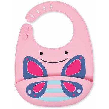 Zoo Fold Go Silicone Bib Butterfly