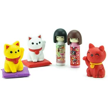 Japanese Kokeshi & Lucky Cat