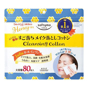 KOSE SOFTYMO CLEANSING COTTON (HONEY MILD) 80PCS 
