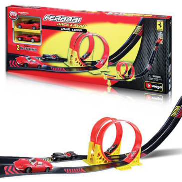 1:43 FERRARI DUAL LOOP PLAYSET INCL 2 CARS