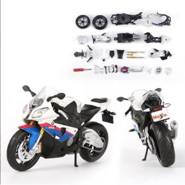 1:12 Motorcycles, Assorted-White/Blue
