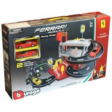 1:43 Parking Garage with 2 cars