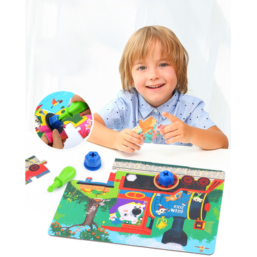 4 in 1 Vehicles Puzzle and Screw